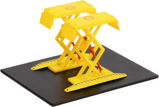 Alt view image 2 of 3 - Automotive Double Scissor Lift "Shell Oil" Yellow "Double Scissor Lifts" Series 1 1/64 Diecast Model by Greenlight