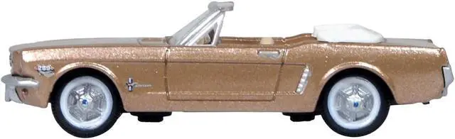 Alt view image 2 of 4 - 1965 Ford Mustang Convertible Prairie Bronze Metallic 1/87 (HO) Diecast Model Car by Oxford Diecast