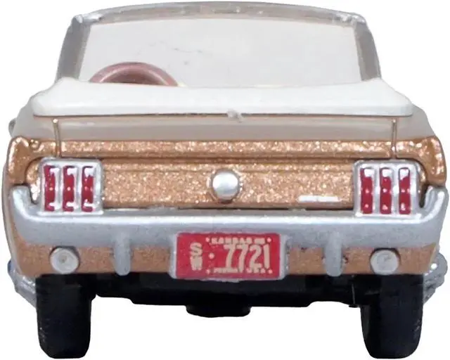 Alt view image 4 of 4 - 1965 Ford Mustang Convertible Prairie Bronze Metallic 1/87 (HO) Diecast Model Car by Oxford Diecast