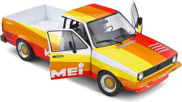 Alt view image 2 of 6 - 1982 Volkswagen Caddy MK 1 Pickup Truck "Kamei Tribute" 1/18 Diecast Model Car by Solido