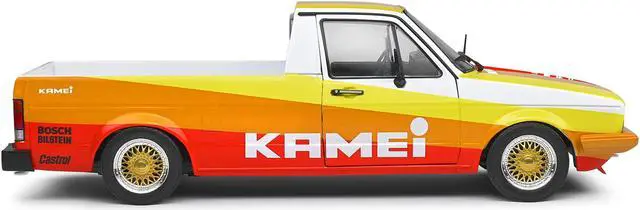 Alt view image 4 of 6 - 1982 Volkswagen Caddy MK 1 Pickup Truck "Kamei Tribute" 1/18 Diecast Model Car by Solido