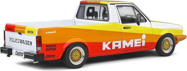Alt view image 6 of 6 - 1982 Volkswagen Caddy MK 1 Pickup Truck "Kamei Tribute" 1/18 Diecast Model Car by Solido