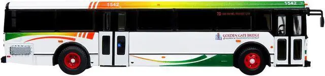 Alt view image 3 of 3 - 2006 Orion V Transit Bus Golden Gate Bridge Highway & Transportation Distric 1/87 (HO) Diecast Model by Iconic Replicas