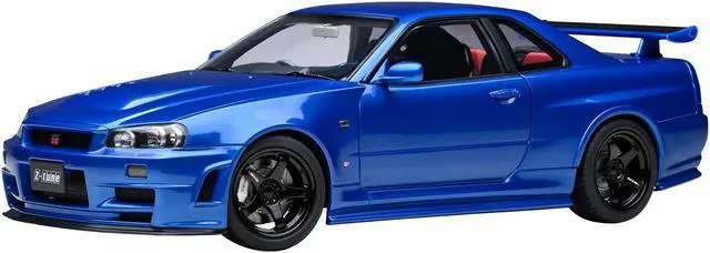 Main image of Nissan Skyline GT-R R34 Nismo Z-TUNE RHD (Right Hand Drive) Bayside Blue 1/18 Model Car by Autoart