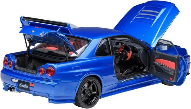 Alt view image 2 of 6 - Nissan Skyline GT-R R34 Nismo Z-TUNE RHD (Right Hand Drive) Bayside Blue 1/18 Model Car by Autoart