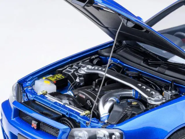 Alt view image 3 of 6 - Nissan Skyline GT-R R34 Nismo Z-TUNE RHD (Right Hand Drive) Bayside Blue 1/18 Model Car by Autoart
