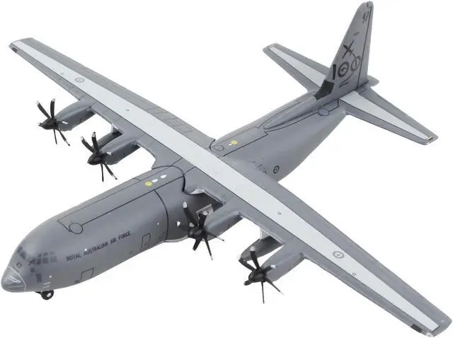 Alt view image 2 of 6 - Lockheed C-130J-30 Transport Aircraft "Royal Australian Air Force" Gray "Gemini Macs" 1/400 Diecast Model Airplane by GeminiJets