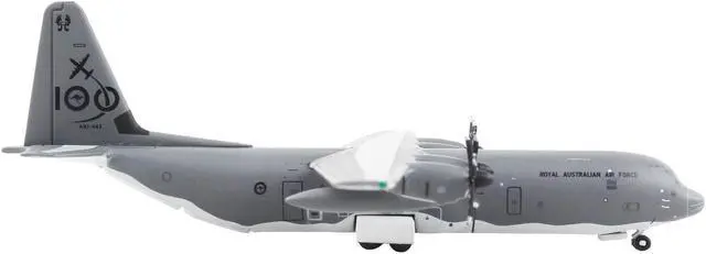Alt view image 3 of 6 - Lockheed C-130J-30 Transport Aircraft "Royal Australian Air Force" Gray "Gemini Macs" 1/400 Diecast Model Airplane by GeminiJets