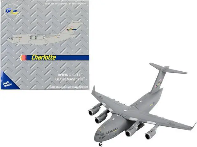 Main image of Boeing C-17 Globemaster III Transport Aircraft Gray "Gemini Macs" Series 1/400 Diecast Model Airplane by GeminiJets