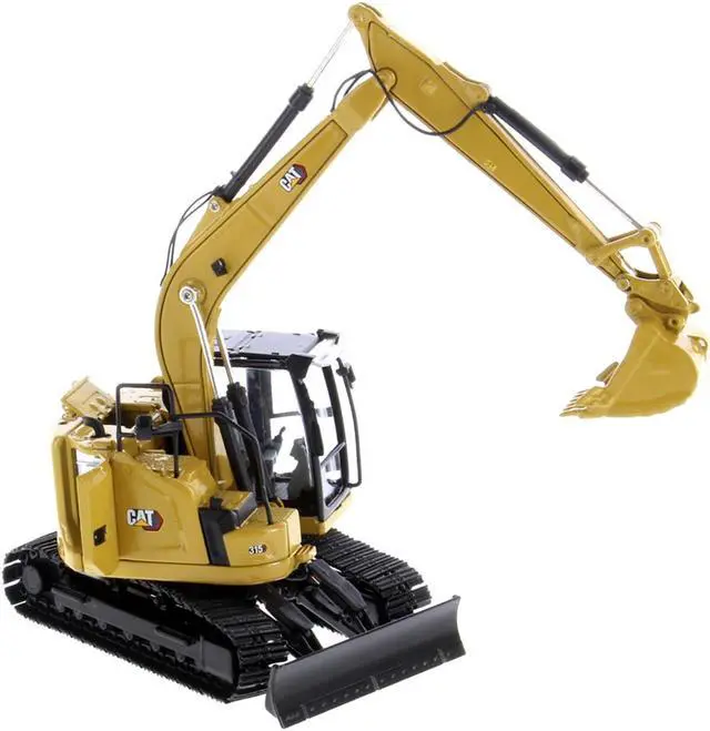 Alt view image 4 of 6 - CAT Caterpillar 315 Track Type Hydraulic Excavator Yellow with Operator "High Line" Series 1/50 Diecast Model by Diecast Masters
