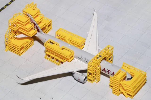 Alt view image 2 of 3 - Aircraft Maintenance Scaffolding 6 Piece Set for 1/400 Scale Models by GeminiJets
