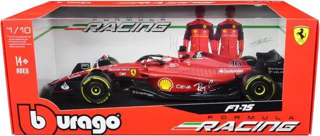 Main image of Ferrari F1-75 #16 Charles Leclerc "Ferrari Racing" Formula One F1 (2022) "Formula Racing" 1/18 Diecast Model Car by Bburago