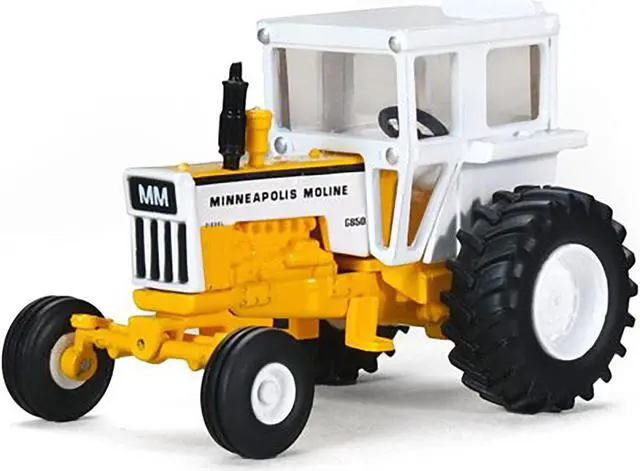 Alt view image 2 of 3 - Minneapolis Moline G850 Tractor with Cab Yellow and White 1/64 Diecast Model by SpecCast