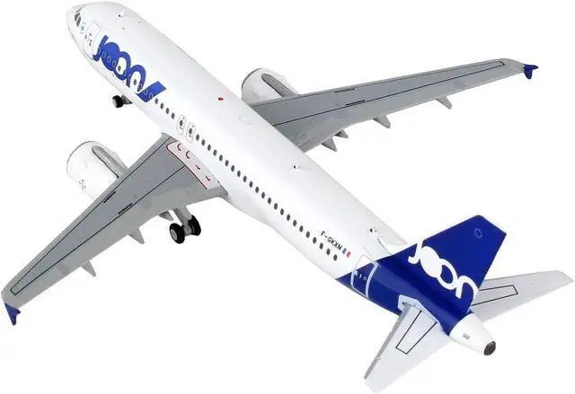 Alt view image 3 of 8 - Airbus A320 Commercial Aircraft "Joon" White with Blue Tail 1/400 Diecast Model Airplane by GeminiJets