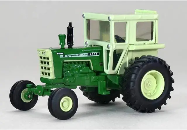 Alt view image 2 of 3 - Oliver 1755 Tractor with Cab Dark Green with Light Green Top 1/64 Diecast Model by SpecCast