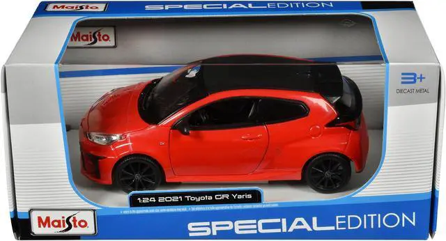 Alt view image 3 of 3 - 2021 Toyota GR Yaris Red with Carbon Top "Special Edition" Series 1/24 Diecast Model Car by Maisto