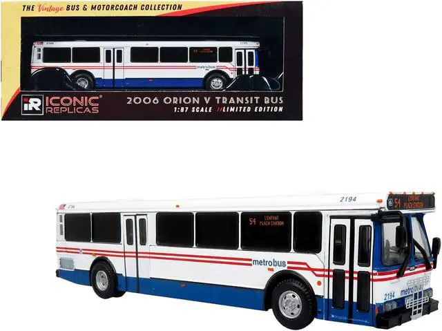 Main image of 2006 Orion V Transit Bus WMATA Washington "54 L'Enfant Plaza Station" Limited Edition 1/87 (HO) Diecast Model by Iconic Replicas