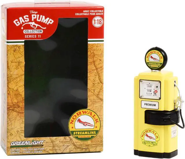 Alt view image 3 of 3 - 1948 Wayne 100-A Gas Pump "Norwalk Gasoline" Yellow and Black "Vintage Gas Pumps" Series 11 1/18 Diecast Model by Greenlight