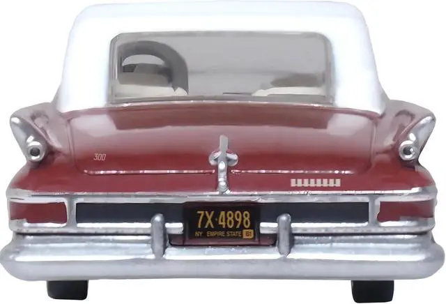 Alt view image 4 of 4 - 1961 Chrysler 300 Convertible (Closed Top) Cinnamon Brown Met w/White Top 1/87 (HO) Scale Diecast Model Car by Oxford Diecast