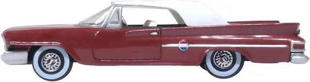 Alt view image 2 of 4 - 1961 Chrysler 300 Convertible (Closed Top) Cinnamon Brown Met w/White Top 1/87 (HO) Scale Diecast Model Car by Oxford Diecast