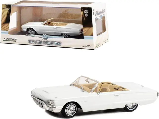 Main image of 1964 Ford Thunderbird Convertible Wimbledon White 1/43 Diecast Model Car by Greenlight