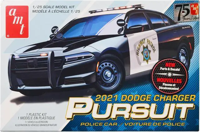 Skill 2 Model Kit 2021 Dodge Charger Pursuit Police Car 1/25 Scale Model by AMT