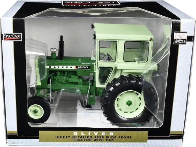 Main image of Oliver 1850 Wide Front Tractor with Cab Green "Classic Series" 1/16 Diecast Model by SpecCast