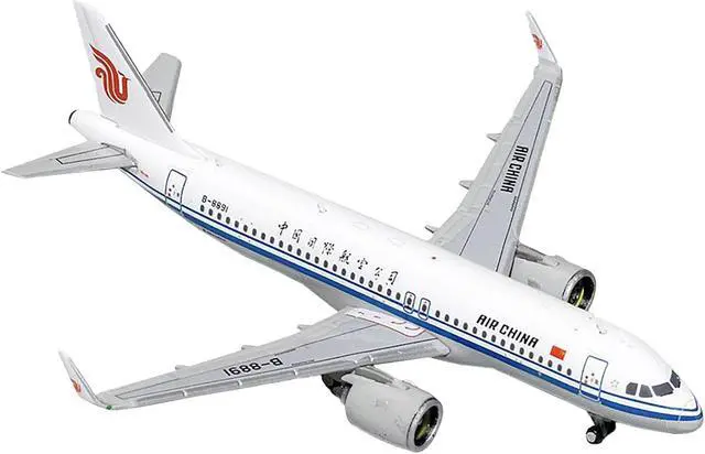 Alt view image 2 of 4 - Airbus A320neo Commercial Aircraft "Air China" White with Blue Stripes 1/400 Diecast Model Airplane by GeminiJets