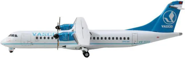 Alt view image 3 of 3 - ATR 72-500 Commercial Aircraft "VASCO (Vietnam Air Services Company)" White w/Blue 1/400 Diecast Model Airplane by GeminiJets