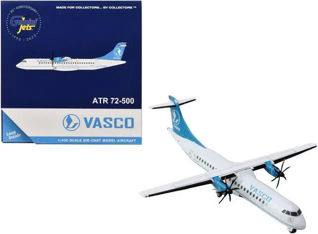 Main image of ATR 72-500 Commercial Aircraft "VASCO (Vietnam Air Services Company)" White w/Blue 1/400 Diecast Model Airplane by GeminiJets