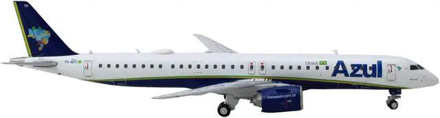 Alt view image 3 of 3 - Embraer E195-E2 Commercial Aircraft "Azul Brazilian Airlines" White with Blue Tail 1/400 Diecast Model Airplane by GeminiJets