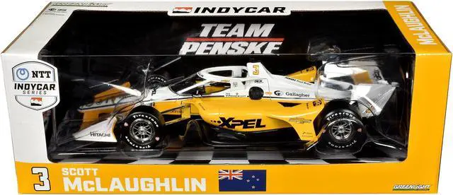Alt view image 3 of 4 - Dallara IndyCar #3 Scott McLaughlin "XPEL" Team Penske "NTT IndyCar Series" (2024) 1/18 Diecast Model Car by Greenlight