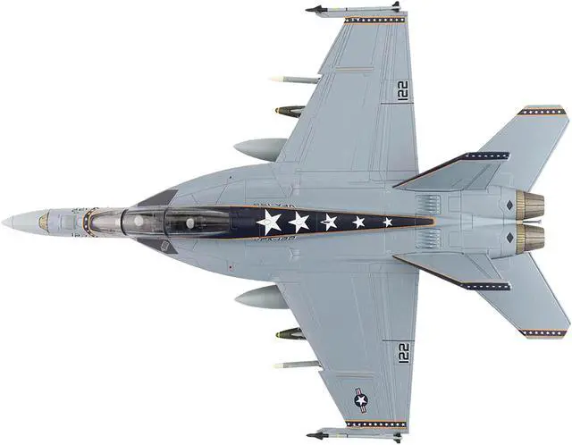 Alt view image 3 of 5 - Boeing F/A-18F Super Hornet Fighter Aircraft "VFA-122, Flying Eagles" (2022) US Navy 1/72 Diecast Model by Hobby Master