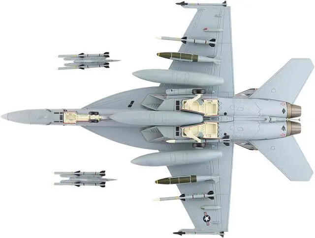 Alt view image 4 of 5 - Boeing F/A-18F Super Hornet Fighter Aircraft "VFA-122, Flying Eagles" (2022) US Navy 1/72 Diecast Model by Hobby Master