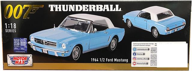 1964 1/2 Ford Mustang Light Blue with White Top James Bond 1964 1/2 Ford Mustang Light Blue with White Top James Bond