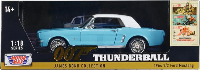 1964 1/2 Ford Mustang Light Blue with White Top James Bond