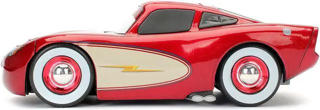 Alt view image 4 of 6 - Cruising Lightning McQueen Red Metallic w/Extra Wheels Disney & Pixar "Hollywood Rides" Series Die Cast Model Car by Jada