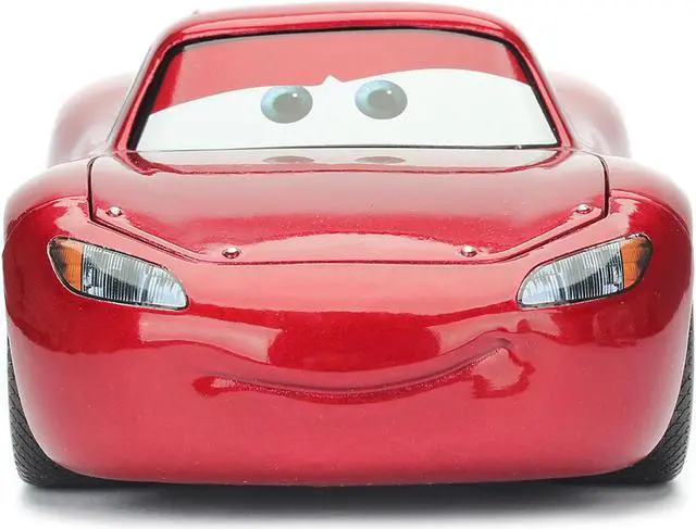 Alt view image 5 of 6 - Cruising Lightning McQueen Red Metallic w/Extra Wheels Disney & Pixar "Hollywood Rides" Series Die Cast Model Car by Jada