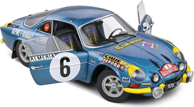 Alt view image 2 of 5 - Alpine A110 1600S #6 Andruet - Pagani "Rallye Montecarlo" (1972) "Competition" Series 1/18 Diecast Model Car by Solido