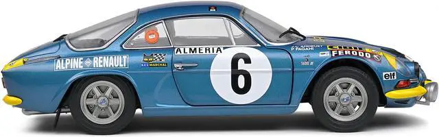 Alt view image 3 of 5 - Alpine A110 1600S #6 Andruet - Pagani "Rallye Montecarlo" (1972) "Competition" Series 1/18 Diecast Model Car by Solido