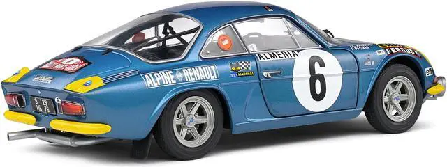 Alt view image 5 of 5 - Alpine A110 1600S #6 Andruet - Pagani "Rallye Montecarlo" (1972) "Competition" Series 1/18 Diecast Model Car by Solido