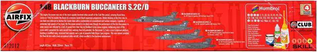Alt view image 2 of 3 - Level 4 Model Kit Blackburn Buccaneer S.2C/D Attack Aircraft with 4 Scheme Options 1/48 Scale Plastic Model Kit by Airfix