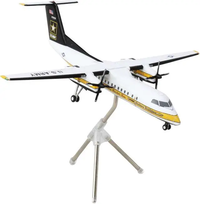 Alt view image 2 of 3 - Bombardier C-147A Transport Aircraft US Army White w/Yellow & Black 1/200 Diecast Model Airplane by GeminiJets