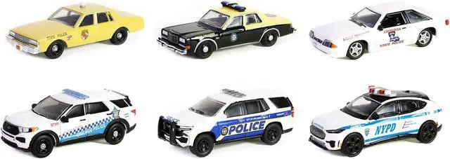 Alt view image 2 of 3 - "Hot Pursuit" Set of 6 Police Cars Series 45 1/64 Diecast Model Cars by Greenlight