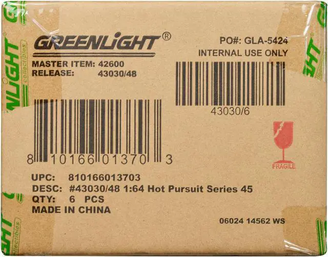 Alt view image 3 of 3 - "Hot Pursuit" Set of 6 Police Cars Series 45 1/64 Diecast Model Cars by Greenlight