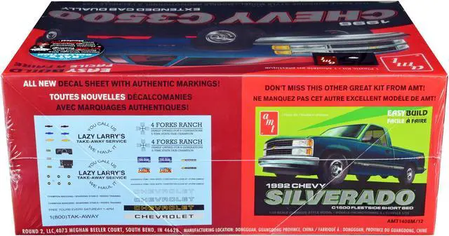 Alt view image 2 of 4 - Skill 2 Model Kit 1996 Chevrolet C3500 Extended Cab Dually Pickup Truck "Easy Build" 1/25 Scale Model by AMT