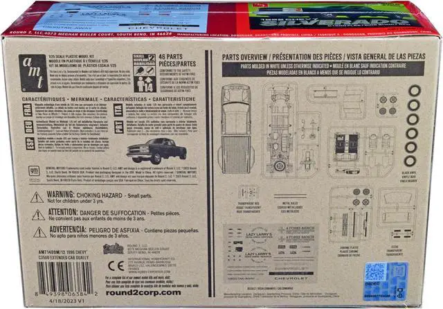 Alt view image 4 of 4 - Skill 2 Model Kit 1996 Chevrolet C3500 Extended Cab Dually Pickup Truck "Easy Build" 1/25 Scale Model by AMT