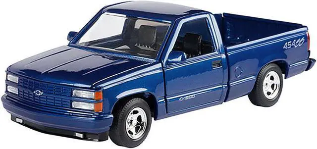 Alt view image 2 of 3 - 1992 Chevrolet 454 SS Pickup Truck Blue Metallic 1/24 Diecast Model Car by Motormax