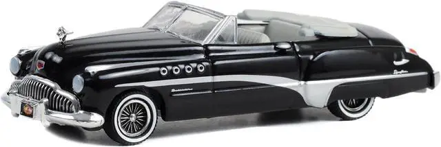 Alt view image 2 of 3 - 1949 Buick Roadmaster Rivera Convertible Black "Busted Knuckle Garage Car Detailing" 1/64 Diecast Model Car by Greenlight