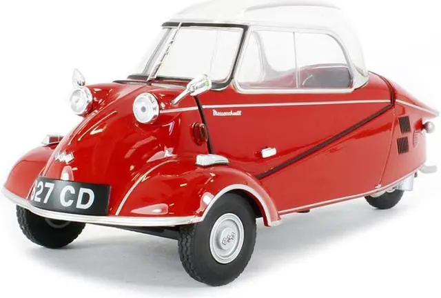 Main image of Messerschmitt KR200 Bubble Car Sardinian Red 1/18 Diecast Model Car by Oxford Diecast